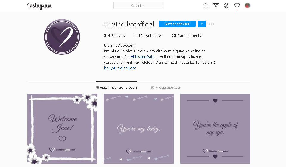 UkraineDate Instagram