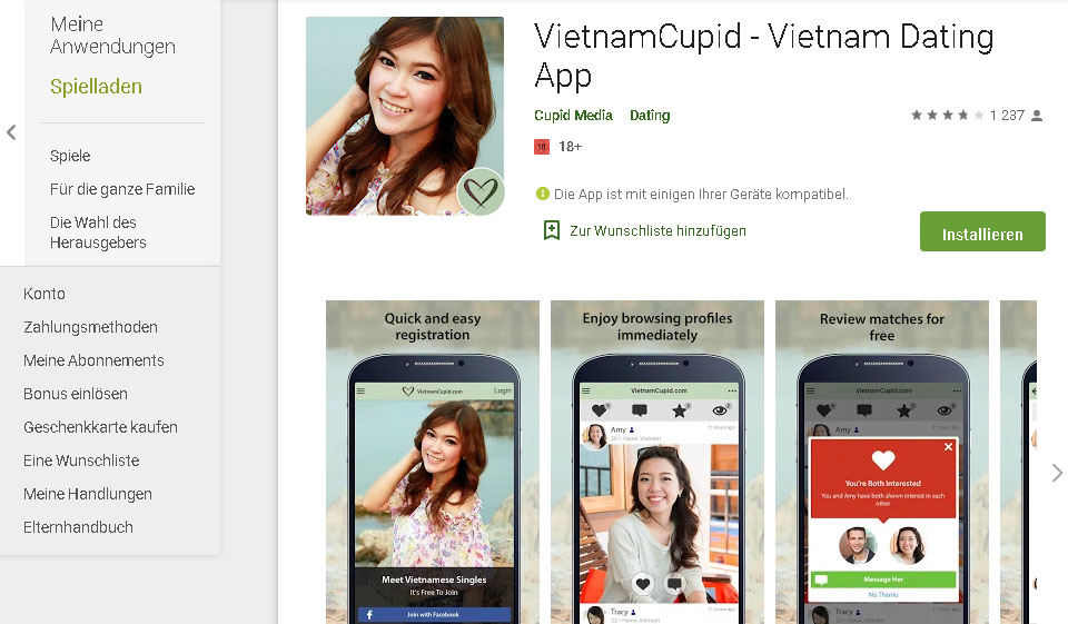 VietnamCupid Wichtige Funktionen von VietnamCupid-Website