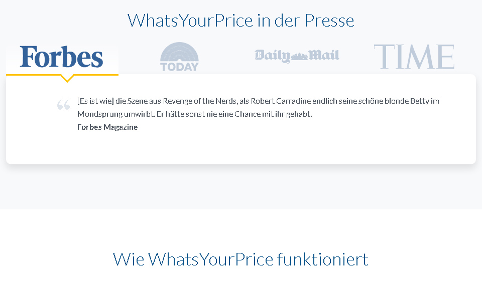 WhatsYourPrice im Test