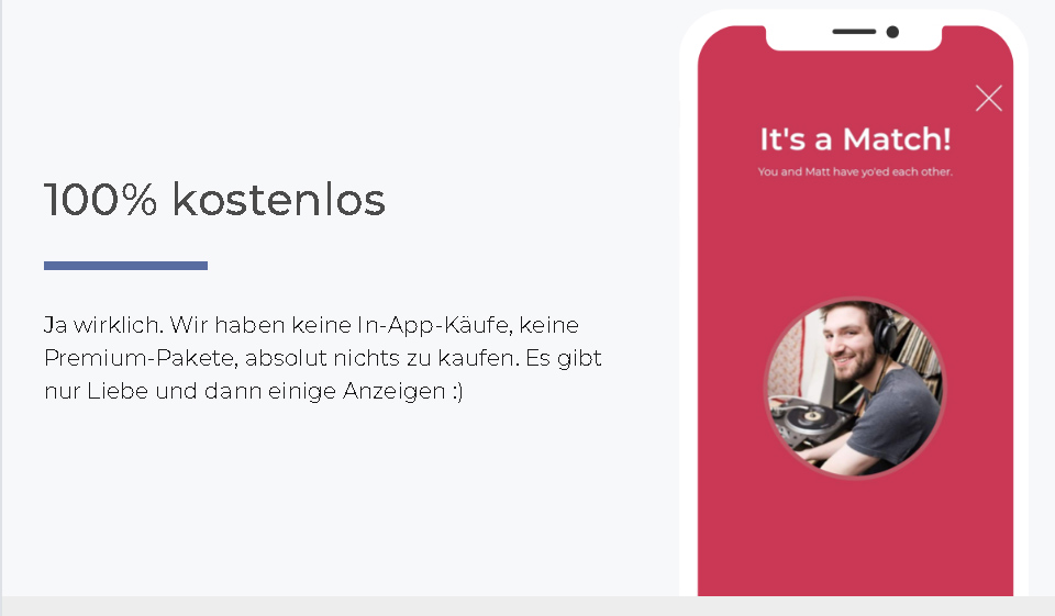 YoCutie Benutzeroberfläche des Profils