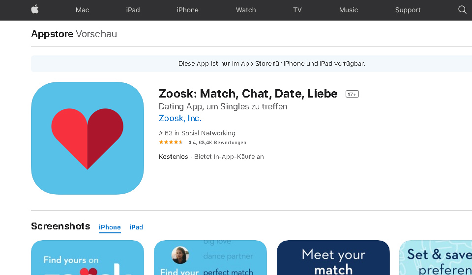 Zoosk im Test
