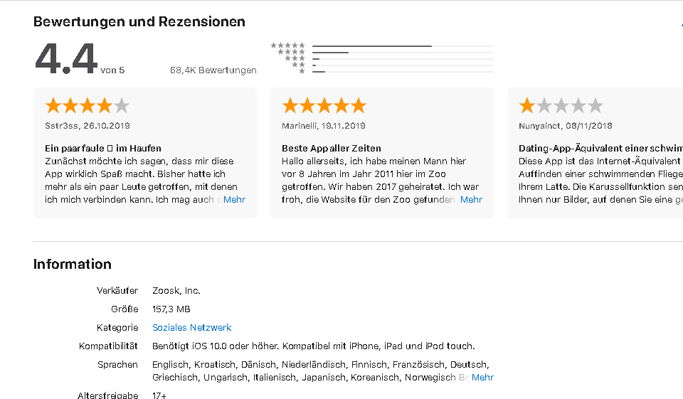 Zoosk im Test