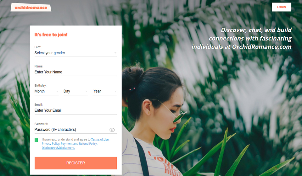 Orchid Romance Dating Site