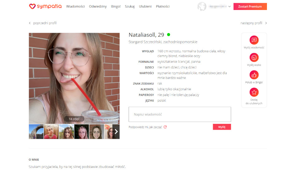 Sympatia.pl: przyjazność dla użytkownika